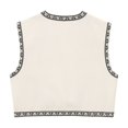 thumbnail image 3 of Womens Jackets Fall Vintage Floral Embroidered Sleeveless Cardigan Boho Casual Open Front Y2k Vest Lightweight Jacket, 3 of 8