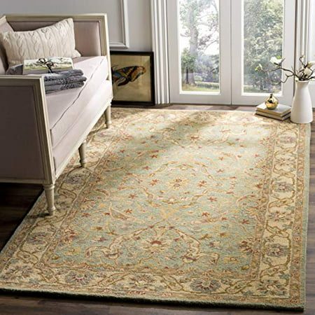 Safavieh Antiquity Collection At311b, Teal Wool Area Rug