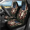 thumbnail image 2 of Uorisanigo American Flag Deer 14 Pcs Automobile Seat Cover Sets and Car Headrest Cover Cars Steering Wheel Cover Center Console Cover Car Water Cup Coaster Soft Suitable for Cars SUVs, 2 of 6