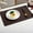 Brown, variant on Ikohbadg Rectangular Leather Placemat Solid Colour Faux Leather Placemats, Coffee Mats, Kitchen Table Mats, Easy To Clean Kitchen Table Mats Brown