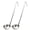 Silver 6oz, variant on [2 Pack] 6 Oz Stainless Steel Soup Ladle - One-Piece Sauce Spatula with Hook Handles, Commercial Grade Serving Spoon, Kitchen Tool for Restaurant or Home Cooking, Mirror Finish, 14.25" Long