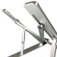 thumbnail image 4 of Amer Mounts Laptop Stand for Desk, Aluminum 6-Levels Adjustable Portable Computer Stand Laptop Cooling Pad, Ventilated Laptop Riser Supports 10-15.6" Tablets Notebook AMRNS02, 4 of 6