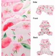 thumbnail image 2 of Dog Pajamas for Small Dogs - Soft Cotton 4-Leg Puppy PJs, Stretchable Breathable Pet Onesie Jumpsuit Sleepwear for Yorkie, Chihuahua, Toy Poodle & Tiny Breeds, Pink Peach XL, 2 of 7
