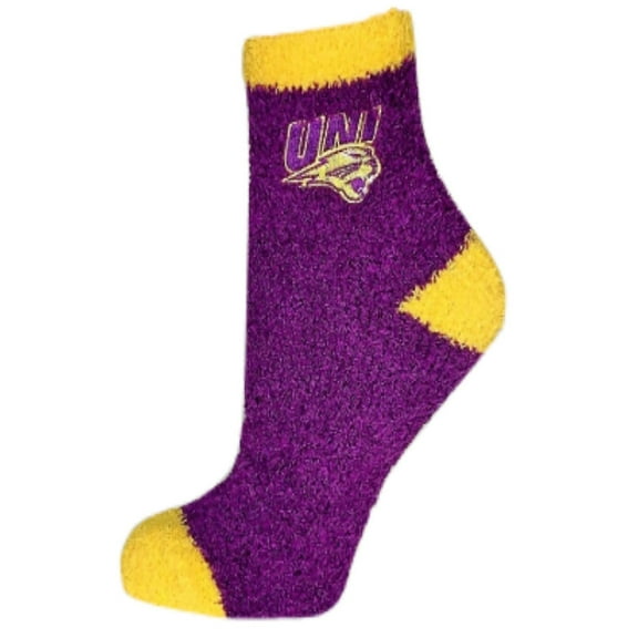 Northern Iowa Panthers Solid Fuzzy Sock - Donegal Bay - Unisex - One Size - Ankle