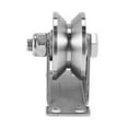thumbnail image 3 of 2-Pack V-Type Stainless Steel Pulley Block Mute Bearings Groove Sliding Roller Track Wheel, 3 of 8