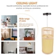 thumbnail image 5 of FUTUREORYY Bamboo Ceiling Lamp Bamboo Weaving Lamp 1Set Khaki Retro Bedroom, 5 of 5