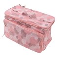 thumbnail image 4 of Bolsa de tejer de tela Oxford rosa, multifuncional, portátil, con divisores para agujas de tejer, ovillos de hilo y suministros de costura., 4 of 14