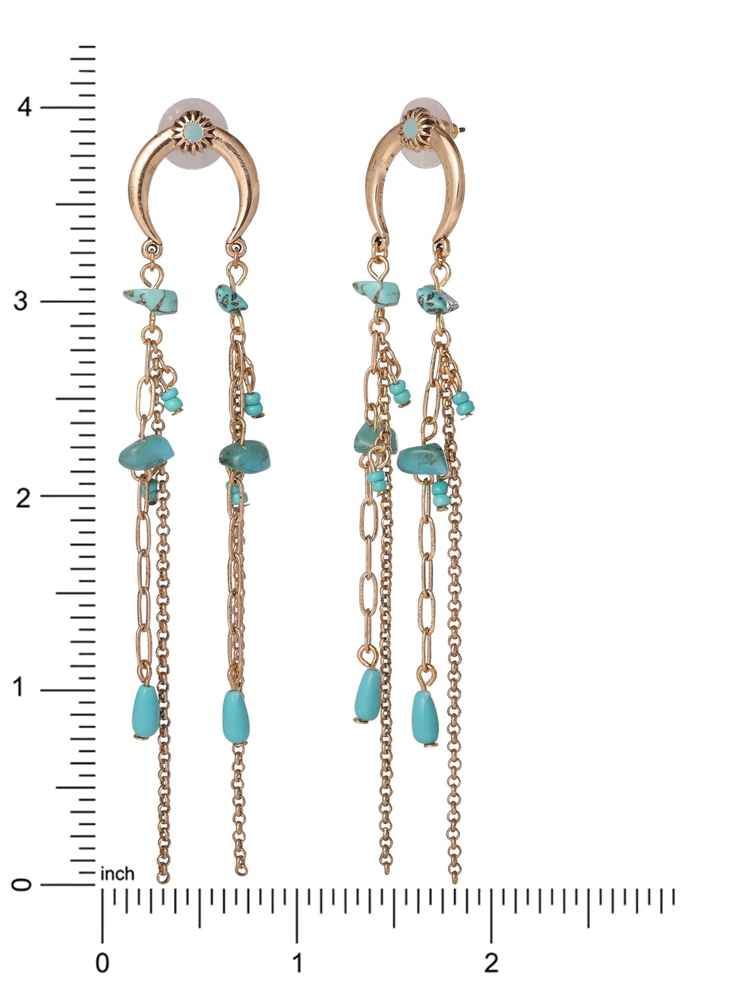 Jessica Simpson Women’s Faux Turquoise Dangle Drop Earrings