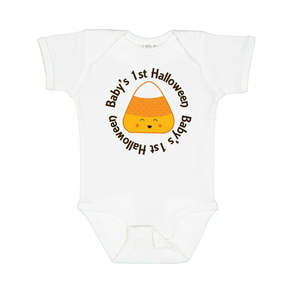 Inktastic First Halloween Candy Corn Boys or Girls Baby Bodysuit