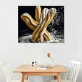 thumbnail image 2 of JRXY  Food Wall Art Kitchen Decor Modern Black and White Yellow Drink with Bread Fruits Coffee Canvas Art Picture Painting Prints Framed Dining Room Cafe Wall Decor Picture 2, 2 of 4