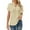 Beige, variant on Shirt's for Women Women's Fashion Solid Button Shirt Female-Neck Loose T-shirt Blouse Summer Beach Fashion Blouses Tops Plus Size