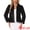 Black, variant on Women's Faux Fur Long Sleeve Open Front Overcoat Fluffy Jacket S White