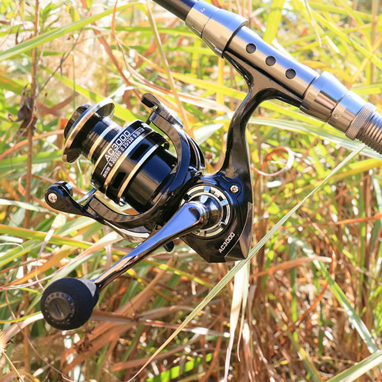Deukio Reel All Metal 3bb 5.2: 1 Ultralight All Metal Reel Right Left Hand INTER-CHANGEABLE Freshwater Saltwater Fishing Reel, Men's, Size: AC3000