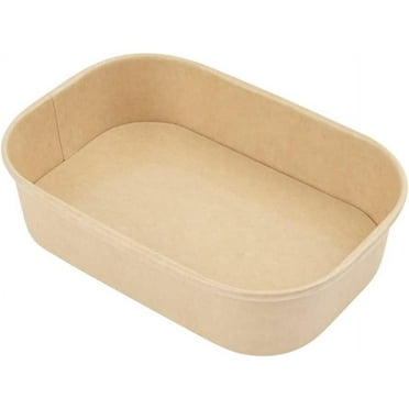 16.9 Ounce To Go Containers 100 PE Coated Paper Food Containers - Lids Sold Separately Freezable Kraft Paper Disposable Serving Bowls For Hot And Cold Foods