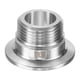 thumbnail image 1 of Uxcell 1-Pack Tri Sanitary 1.5 in Clamp Fittings to 1 in NTP Male Thread Stainless Steel Pipe Tubing Fitting Ferrule OD 50.5mm, 1 of 7