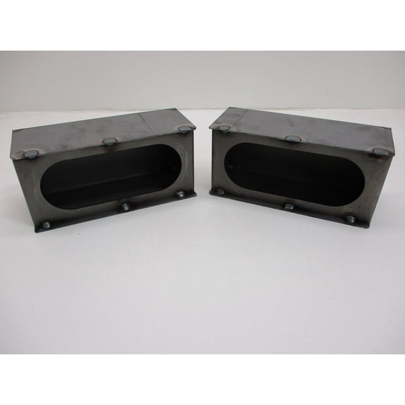 Steel Oval Mounting Boxes for 6 inch LED Oval Brake Stop Turn Tail Lights / Set