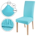 thumbnail image 3 of Chair Cover, Stretch Chair Seat Cover Removable Washable Dining Room Stool Chair Slipcovers Chair Protective Seat Covers(Candy Blue+1 pcs), 3 of 6
