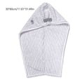 thumbnail image 3 of Striped Cotton Hair Towel Wrap for Women – Anti-Frizz Super Absorbent Quick Drying Hair Turban for Wet Hair Purple, 3 of 6