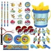 Party City Pokémon Classic Ultimate Party Favor Supplies for 8 Guests, Include Tattoos, Pencils, Games, and Bounce Balls