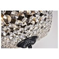 thumbnail image 5 of Crystal Flush Mount Chandelier, 3 Lights Glam Lighting Fixture with Antique Black Finish, Crystal Shade, Entryway, Living, Dining, Bedroom, Closet, 5 of 8