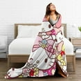 thumbnail image 2 of Hello Kitty Throw Blanket, Cozy Flannel Blankets For Boys Girls, Super Soft Warm Blanket For Couch Sofa Bed, 2 of 9