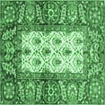 thumbnail image 1 of Ahgly Company Indoor Square Oriental Emerald Green Traditional Area Rugs, 4' Square, 1 of 4