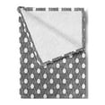 thumbnail image 2 of Art Deco Soft Flannel Fleece Throw Blanket, Bohemian Monochrome Triangles and Hexagons Geometric Modern Design, Cozy Plush for Indoor and Outdoor Use, 60" x 80", Charcoal Grey and White, by Ambesonne, 2 of 5