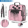 thumbnail image 3 of Water-Resistant 3-Ring Binder Organizer with Multiple Pockets Zipper Binder Bag for Office Black Roses, 3 of 8