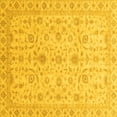 thumbnail image 1 of Ahgly Company Machine Washable Indoor Square Abstract Yellow Modern Area Rugs, 6' Square, 1 of 4