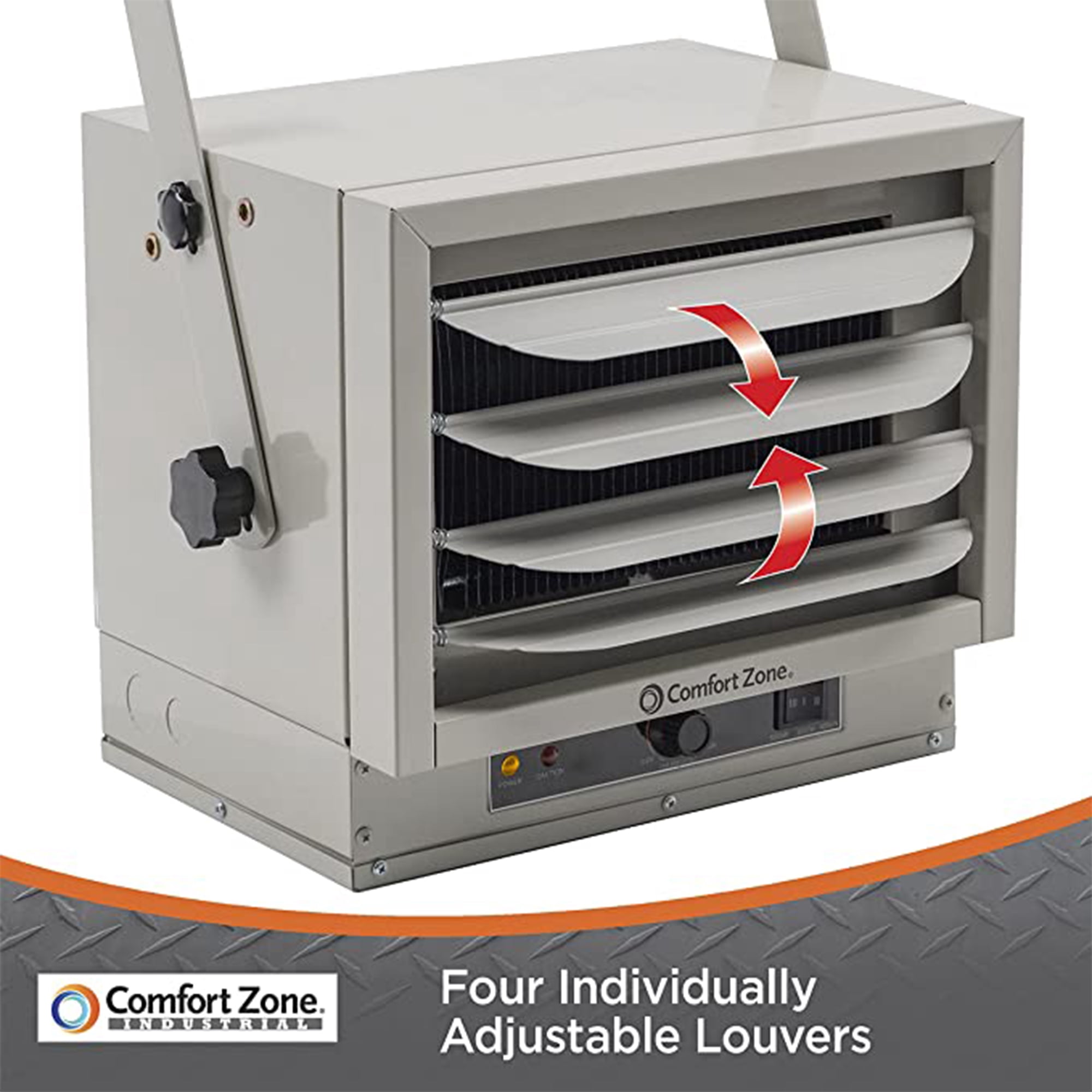 Comfort Zone 5,000-Watt, 240v Hard Wired Fan-Forced Ceiling Mount Heater  with Dual Knob Controls and Safety Overheat Protection, ETL Compliant, Grey  - Walmart.com