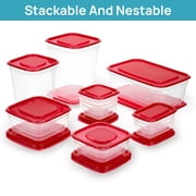 Sindcom 34 Pieces Meal Prep Containers, 7-Size ,Plastic Food Storage Containers with Lids for Lunch,Leftover