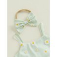 thumbnail image 6 of aturustex Little Girl 3Pcs Casual Skirts Outfit 0 6M 12M 18M 2T 3T Toddler Baby Daisy Cropped Camisoles Sleeveless Vests Spaghetti Strap Tops Elastic  Clothes Set Beachwear for Holiday Party, 6 of 7