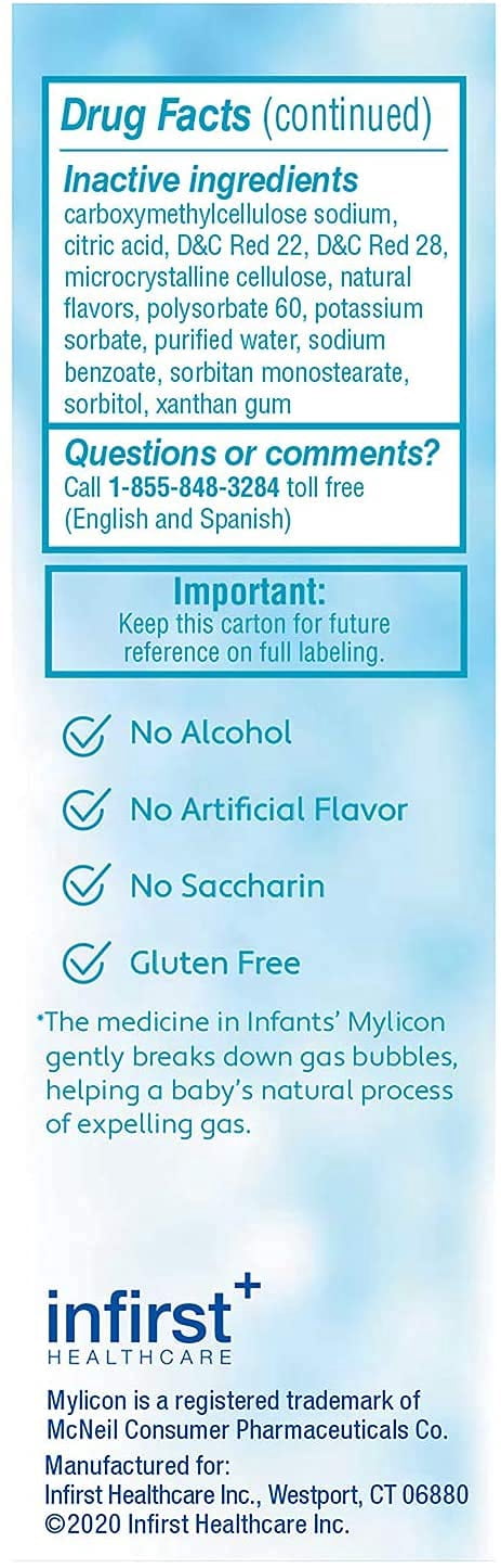 Mylicon Infant Gas Relief Drops Original Formula 1 oz (2 Pack)
