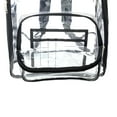 thumbnail image 3 of K-Cliffs Unisex Heavy Duty Clear 17" School Backpack, Teen-Adult, Black Trim, 3 of 9