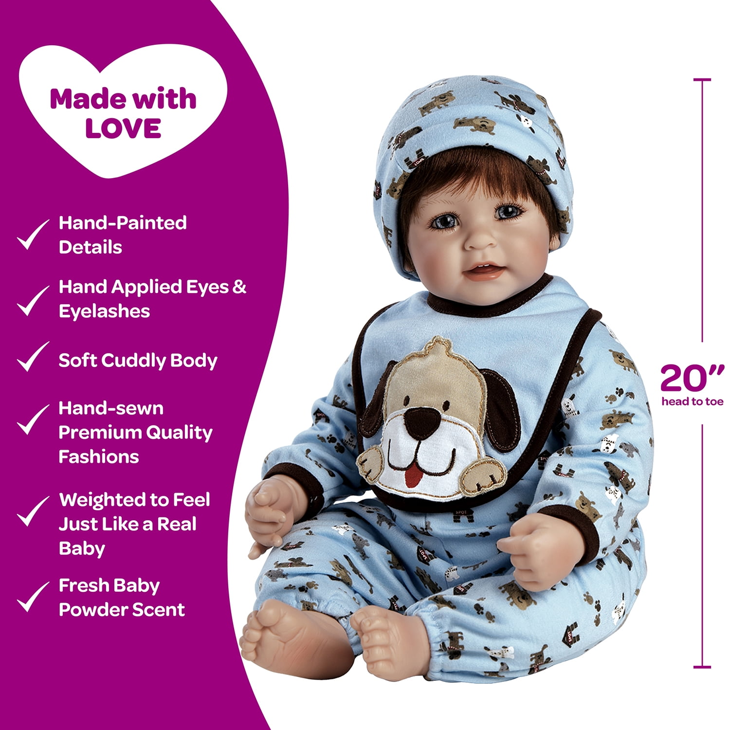 Adora Woof Baby Doll Red Hair/Blue Eyes, 20-inch - Walmart.com