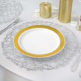 thumbnail image 2 of HLONK 6 Pack 15” Silver Metallic String Round Placemats For Wedding Events Birthday Party, 2 of 9