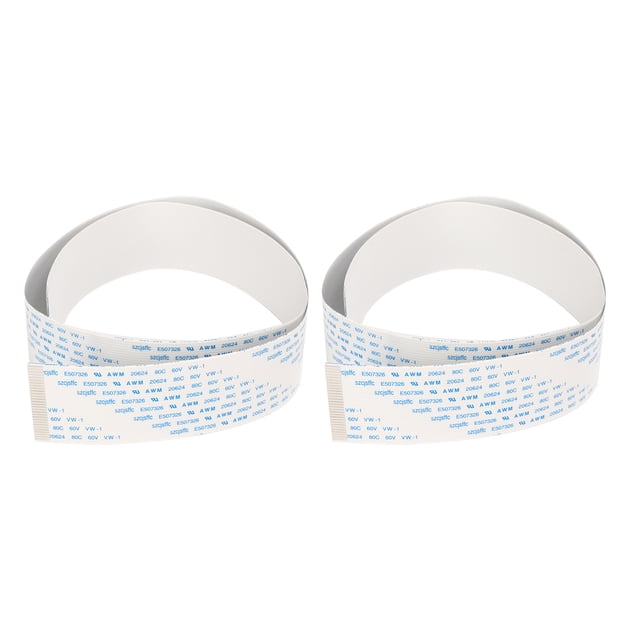 2Pcs Printer Flexible Flat Cable Fast Transmission High Softness FFC Flexible Ribbon Cable for XP600 30cm/12in