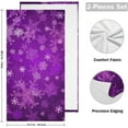 thumbnail image 2 of SKYSONIC 2 Pack Purple Christmas Background Hand Towels, Snowflake Kitchen Towel Ultra Soft and Absorbent,Decorative Fingertip Face Towel for Bathroom Hotel, 28.3"x 14.4", 2 of 6
