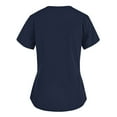 thumbnail image 6 of Haivin Women's V-Neck Short Sleeve Top, Thanksgiving Themed with Dual Pockets, Comfortable Workwear Uniform for Healthcare and Daily Use, 6 of 7
