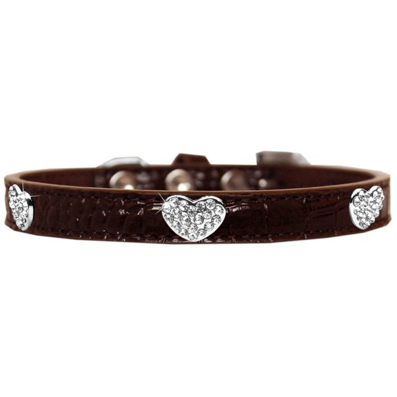 Dog, Puppy  Pet Designer Croc Collar, "Crystal Heart"