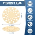 thumbnail image 2 of Uxcell Set of 2 Silicone Trivet Mats, 6.7" Round Trivets for Hot Pots and Pans Multi-Purpose Heat Resistant Non-Slip Trivet Holders Pads for Kitchen Countertops Outdoor Table, Beige, 2 of 7