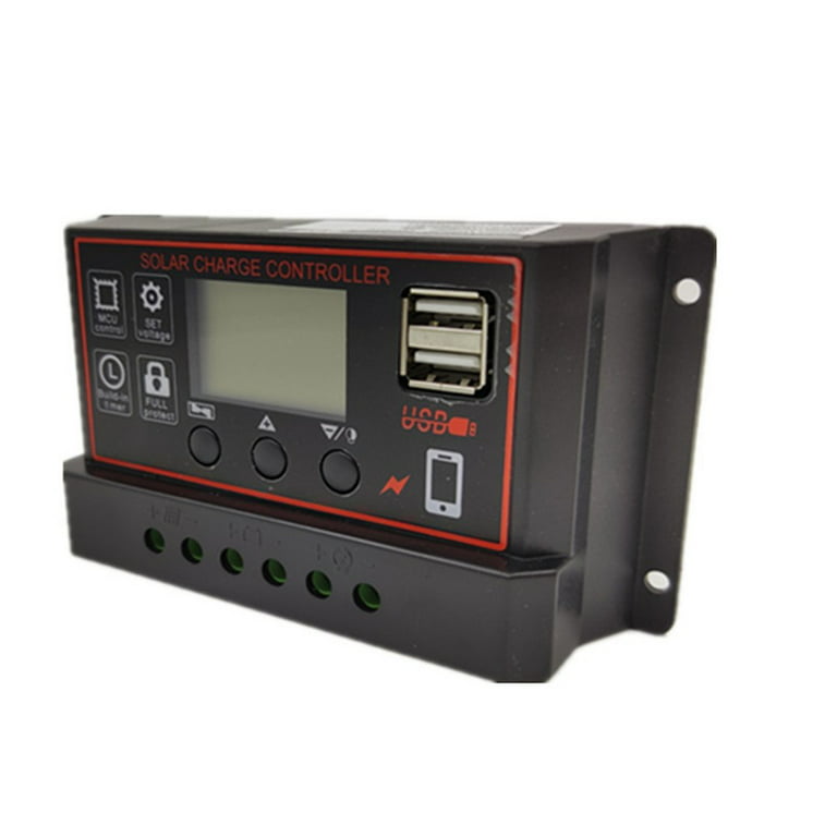 2Pcs 12/24V Solar Laderegler MPPT Solarregler Controller Panel Mit USB  Regulator 