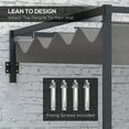 thumbnail image 4 of Outsunny 10' x 7' Lean To Pergola with Retractable Canopy for Patio, Deck, 4 of 10