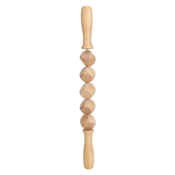 Rodillo masajeador corporal de madera con diseño de 5 dados para aliviar los músculos y la celulitis, ideal para muslos, glúteos y brazos