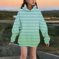 thumbnail image 2 of Makaor Fall Hoodies for Girls Boys Pullover Sweatshirts Striped Long Sleeve Coats Shirts Lightweight Cute Winter Clothes, 2 of 5
