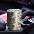 thumbnail image 4 of 30oz Beige Christmas Pine Cone Pattern Tumblers Stainless Steel Tumbler with Lid and Straw,Vacuum Insulated Double Wall Travel Tumbler Cups Mug with Cleaning Brush for Coffee,Tea, 4 of 7