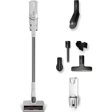 Miele Duoflex Extra Vacuum Cleaner, Cordless and Bagless Multi-Use, Multi-Floor Flexible Stick Vacuum with 2 Attachable Brushes, in Brilliant White / Space Grey