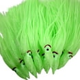 thumbnail image 2 of 20pcs Squid Skirts Fishing Lure Trolling Fishing Lures Soft Octopus Baits for Saltwater Fishing 6in/15CM (Luminous Green with Eye), 2 of 3