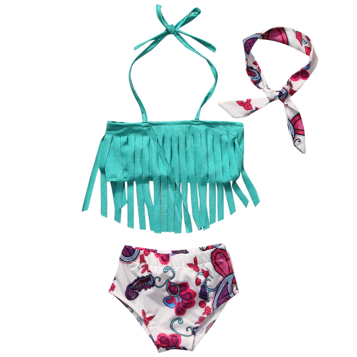 3 piece bikini set headband
