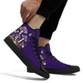 thumbnail image 6 of Coolcustomize Men's Gothic Punk Mushroom & Fungi Graphic High-Top Sneakers - Lightweight Lace-Up Boots with Black/Purple Mushroom Print, Womens Casual Shoes, PLUS SIZE Styleand Urban Outfits, 6 of 10